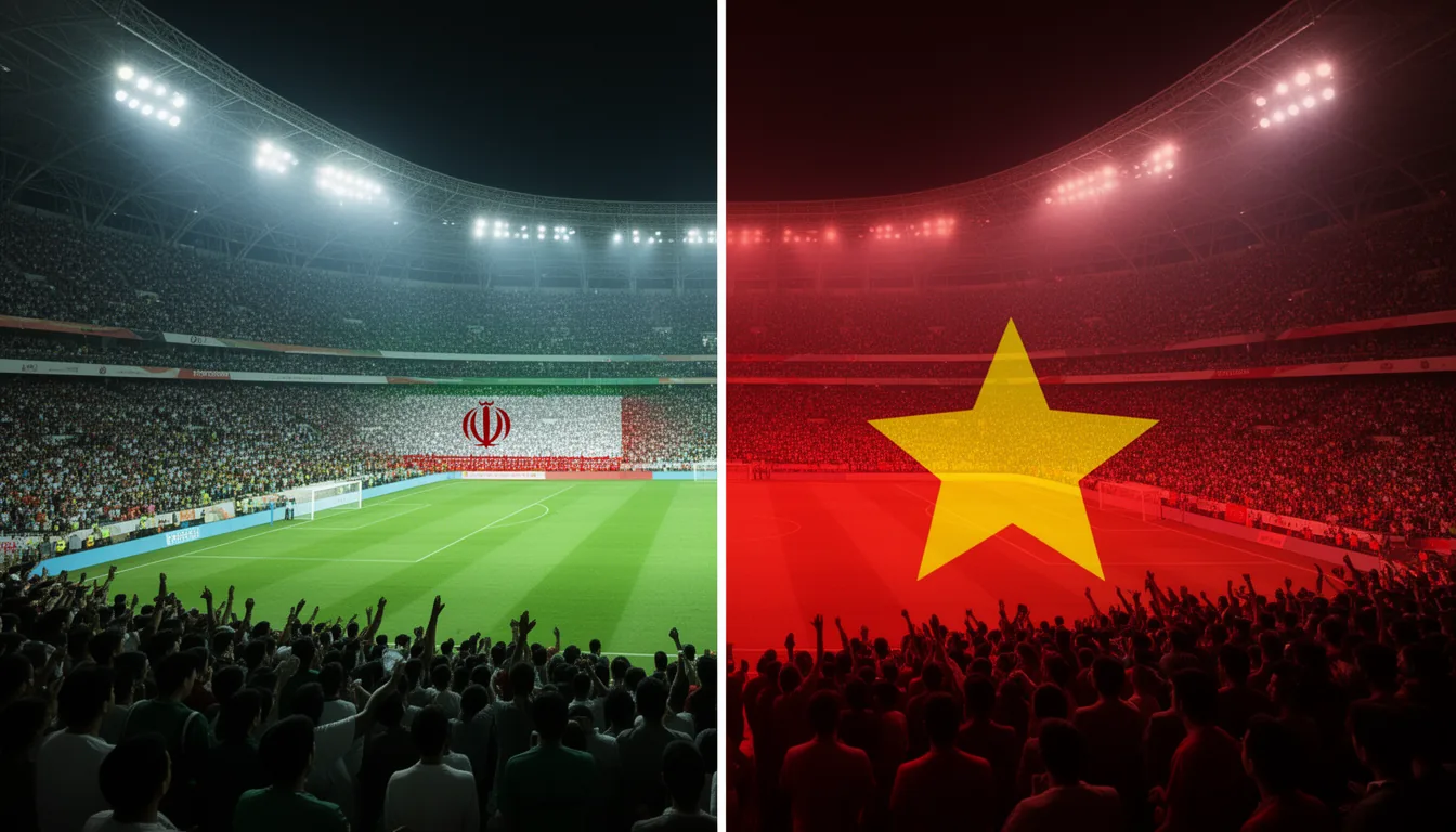 Iran vs Đội tuyển bóng đá quốc gia Việt Nam - so sánh